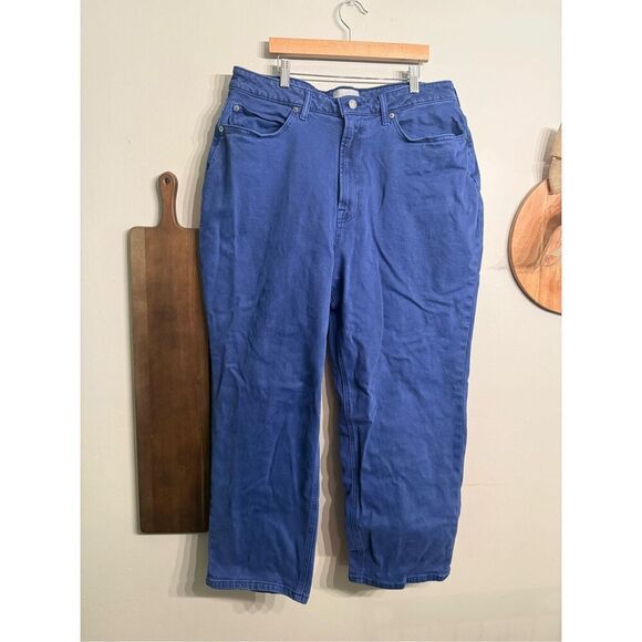 Everlane Blue Denim Stretch Cotton The Way High Curvy Jeans Medium Wash Size 34 - Picture 1 of 7